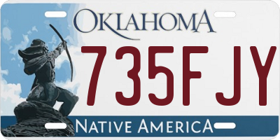 OK license plate 735FJY
