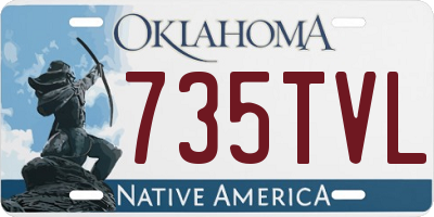 OK license plate 735TVL