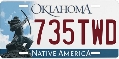 OK license plate 735TWD