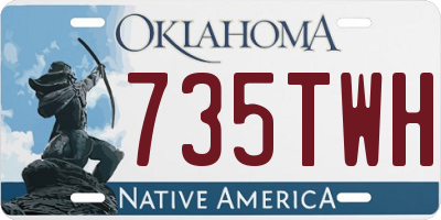 OK license plate 735TWH
