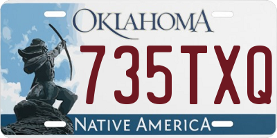 OK license plate 735TXQ