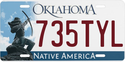 OK license plate 735TYL