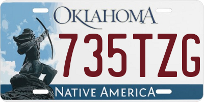 OK license plate 735TZG