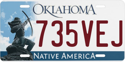 OK license plate 735VEJ