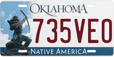 OK license plate 735VEO