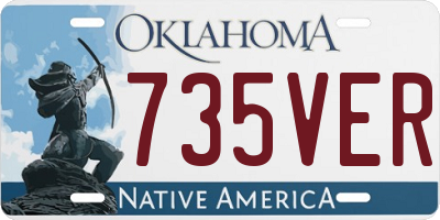 OK license plate 735VER