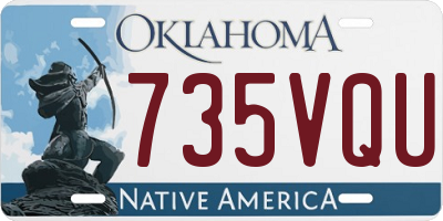 OK license plate 735VQU