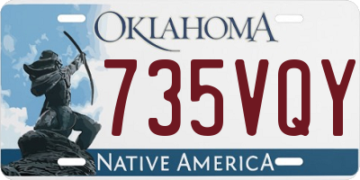 OK license plate 735VQY