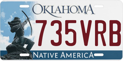 OK license plate 735VRB