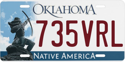 OK license plate 735VRL