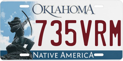 OK license plate 735VRM