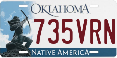 OK license plate 735VRN