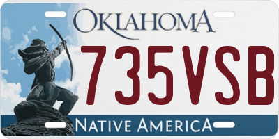 OK license plate 735VSB