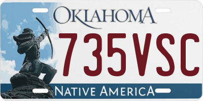 OK license plate 735VSC