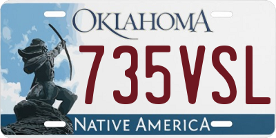 OK license plate 735VSL