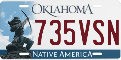 OK license plate 735VSN