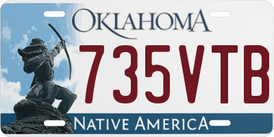 OK license plate 735VTB