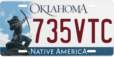 OK license plate 735VTC