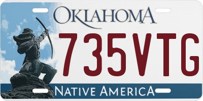 OK license plate 735VTG