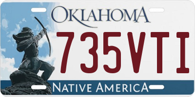 OK license plate 735VTI