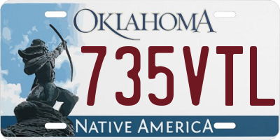 OK license plate 735VTL