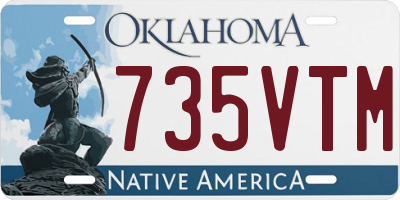 OK license plate 735VTM