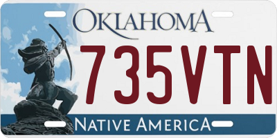 OK license plate 735VTN
