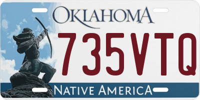 OK license plate 735VTQ