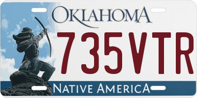 OK license plate 735VTR