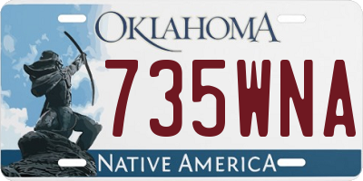 OK license plate 735WNA