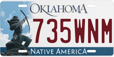 OK license plate 735WNM