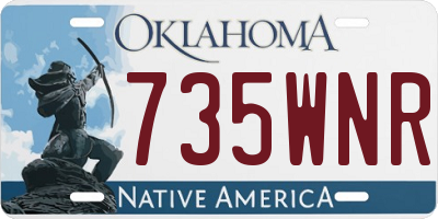 OK license plate 735WNR