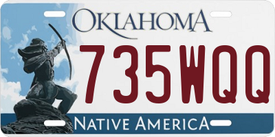 OK license plate 735WQQ
