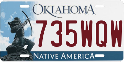 OK license plate 735WQW