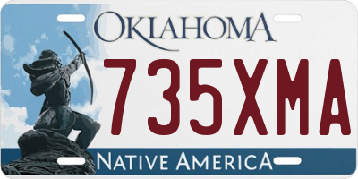 OK license plate 735XMA