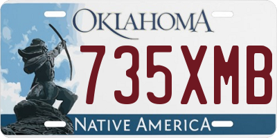 OK license plate 735XMB