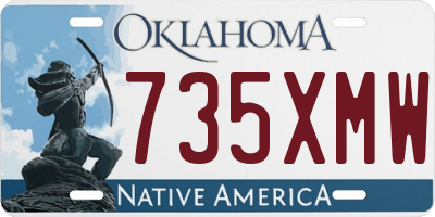 OK license plate 735XMW