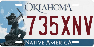 OK license plate 735XNV