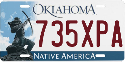OK license plate 735XPA