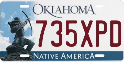 OK license plate 735XPD