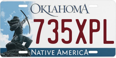 OK license plate 735XPL
