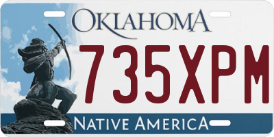 OK license plate 735XPM