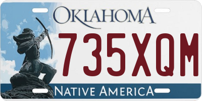 OK license plate 735XQM