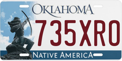 OK license plate 735XRO