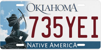 OK license plate 735YEI