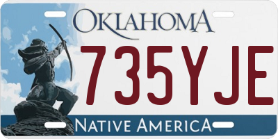 OK license plate 735YJE
