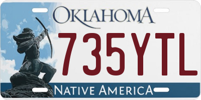 OK license plate 735YTL