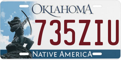 OK license plate 735ZIU
