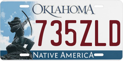 OK license plate 735ZLD