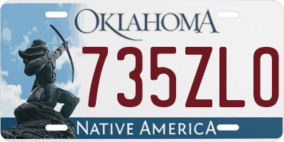 OK license plate 735ZLO